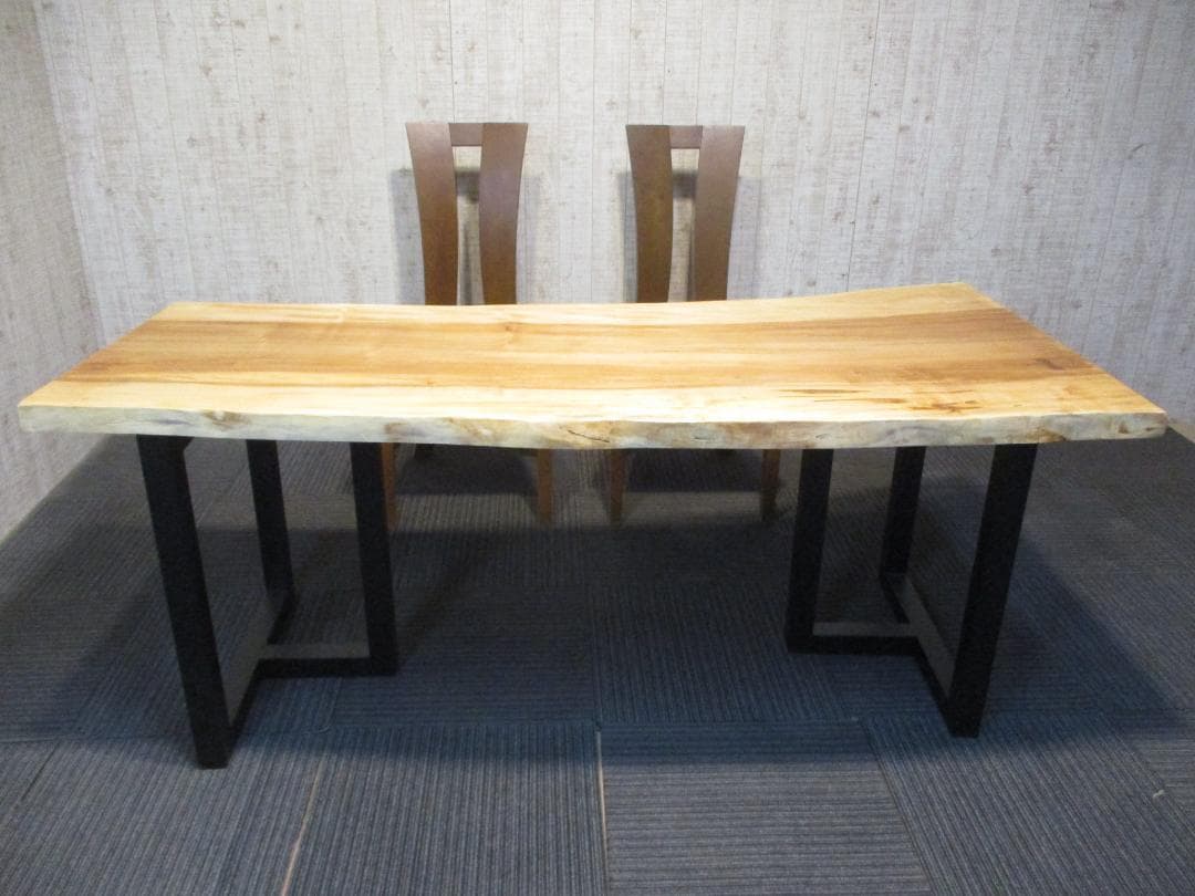 ＃1544■　栃　トチ　テーブル　ローテーブル　ダイニング　座卓　一枚板