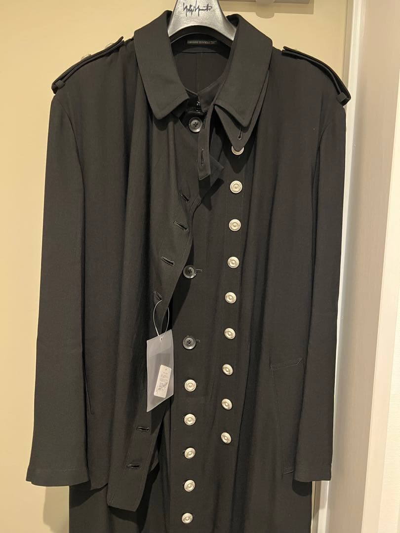 ヨウジヤマモト　22ss シルバーボタンコート