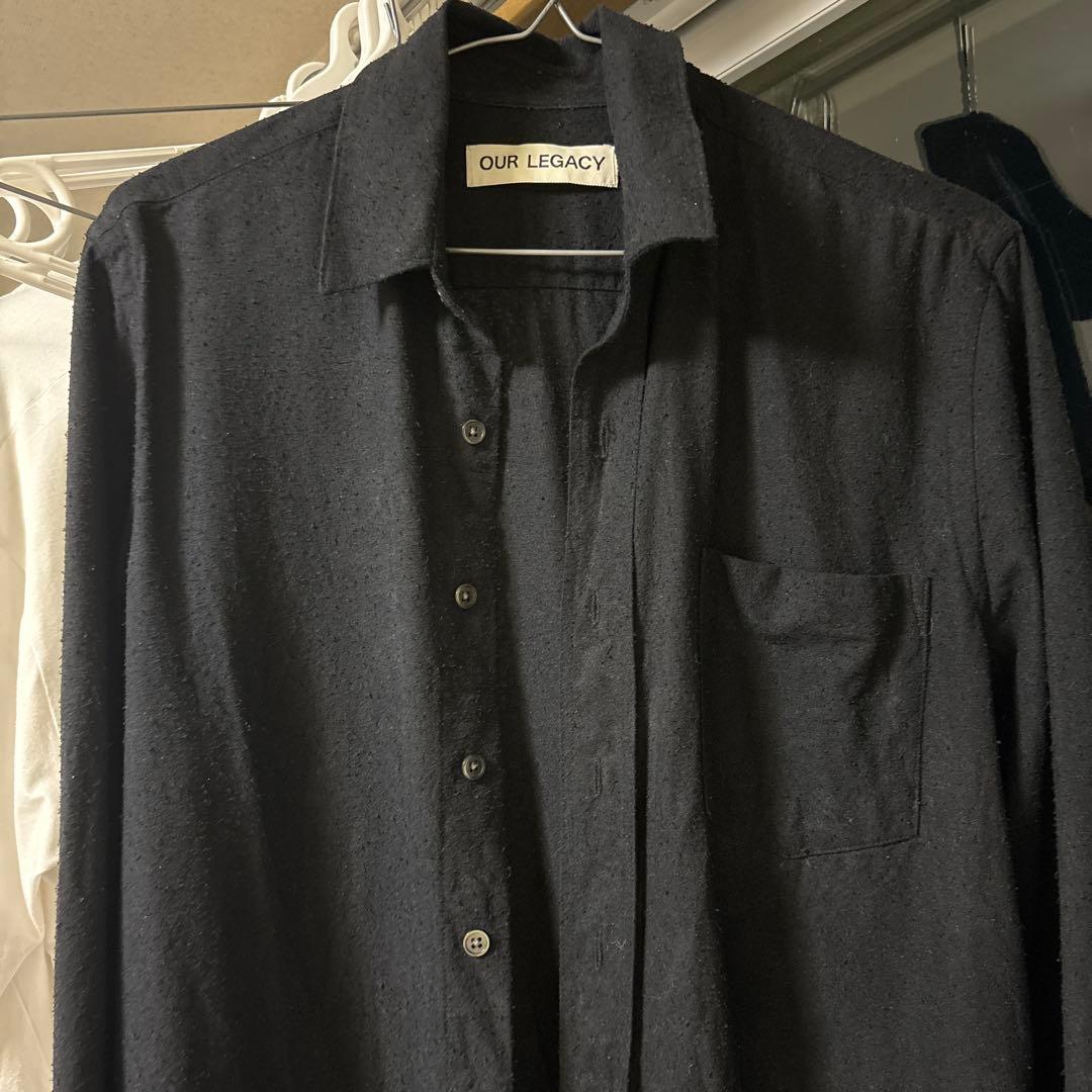 トップス OUR LEGACY CLASSIC SHIRT BLACK SILK 44
