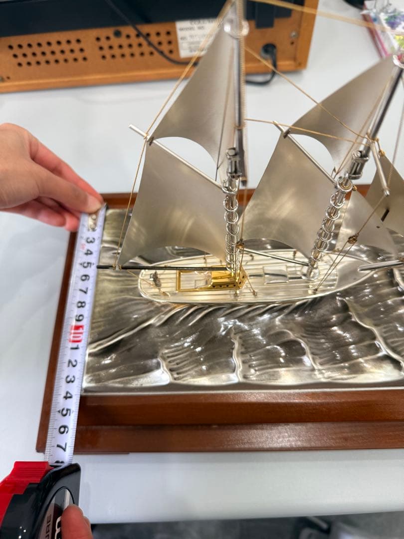 銀製ヨットsilver(960)ショーケース付き