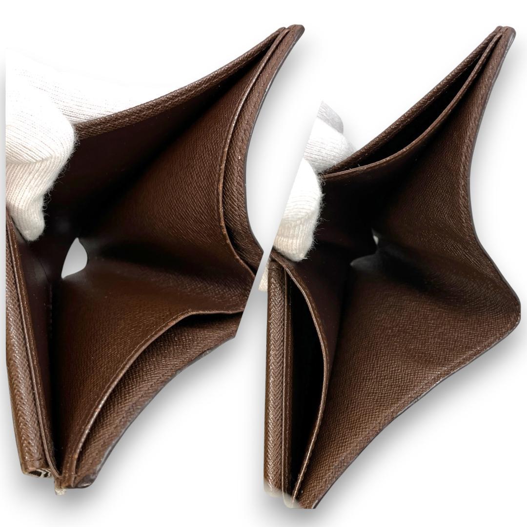 とどこ様　ルイヴィトン ダミエエベヌ 二つ折り財布　ポルトフォイユマルコ