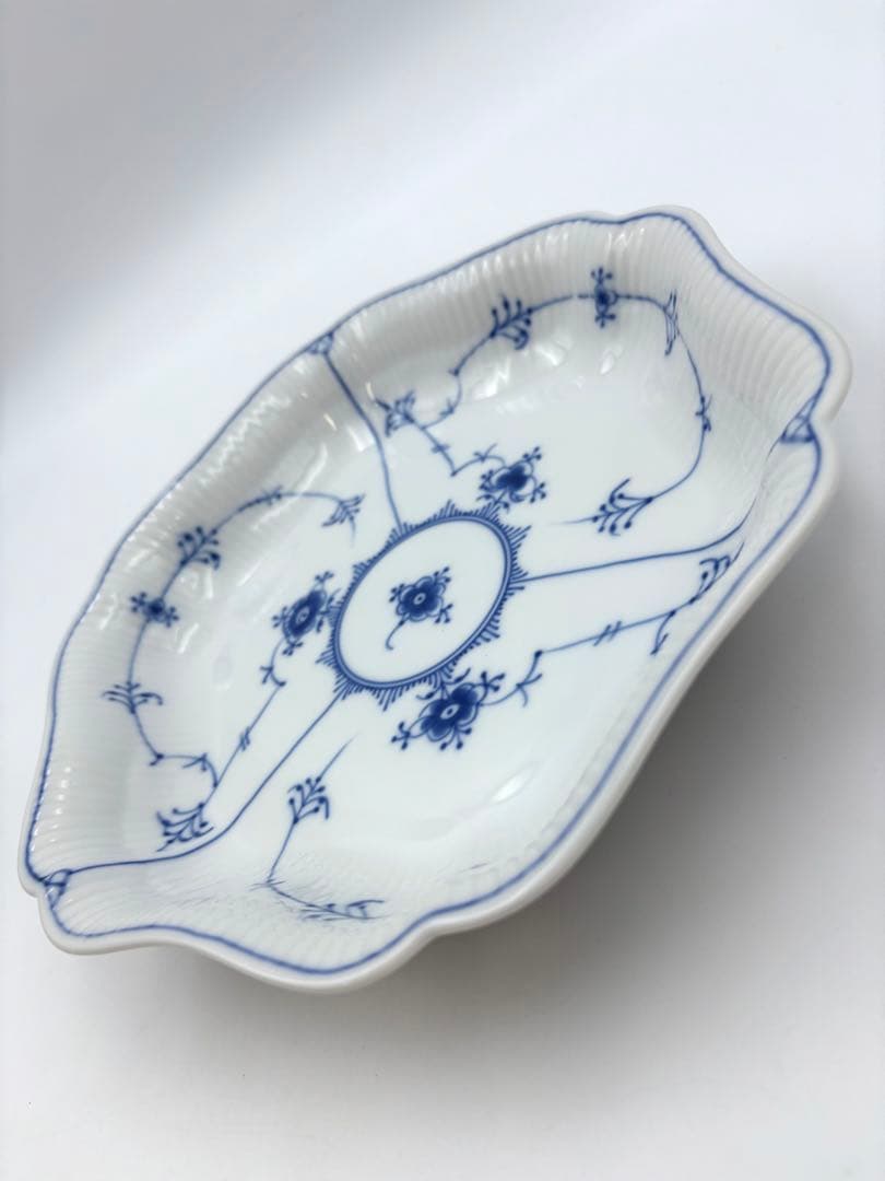 未使用保管品　ロイヤルコペンハーゲン　ブルーフルーテッドプレイン　六角プレート