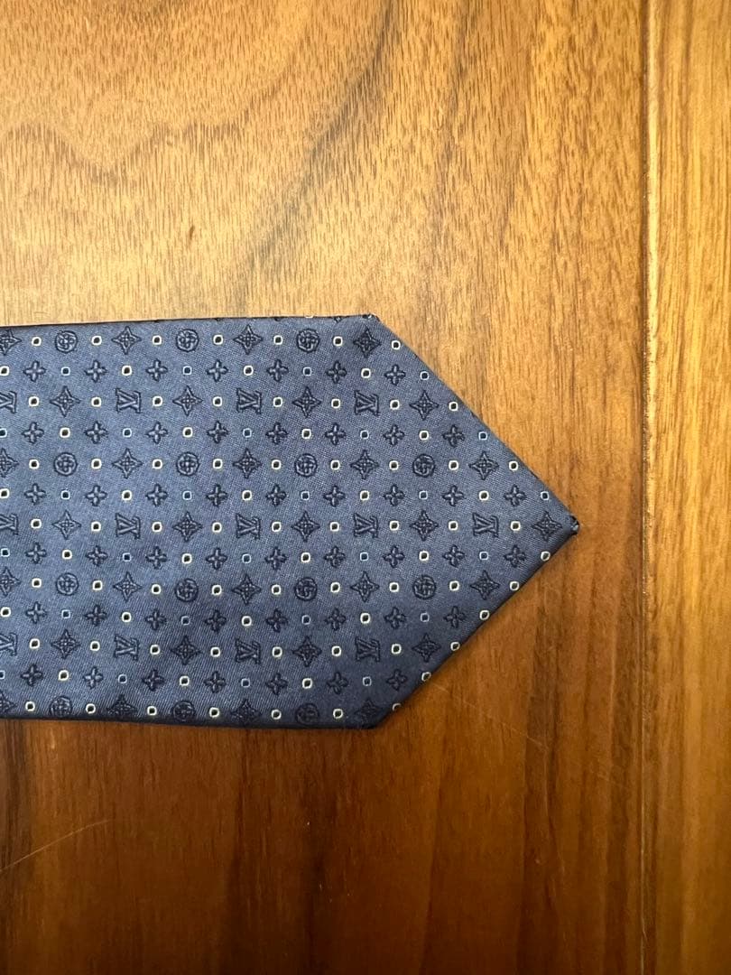 【☆美品☆】ルイヴィトンネクタイ ネイビー ネクタイメンズ ビジネス