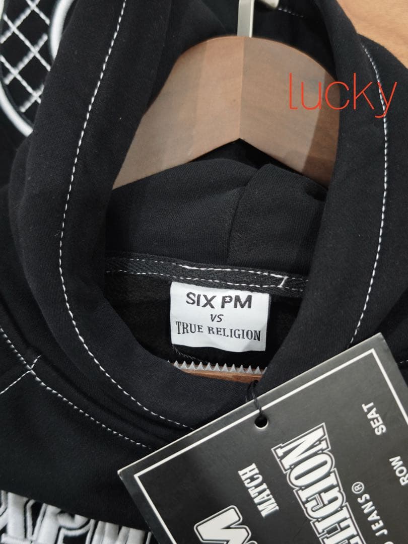 新品 6pm TRUE RELIGION ブラック パーカー セットアップ