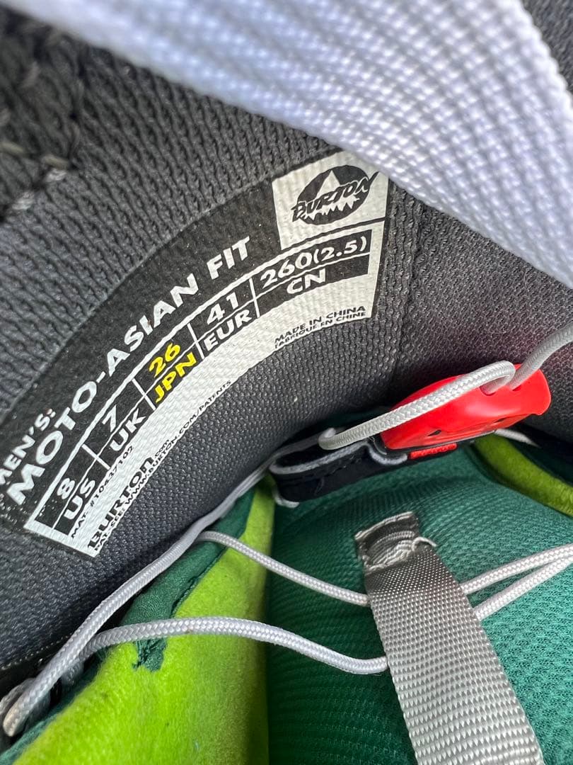 状態良 BURTON MOTO-ASIAN FIT 26cm
