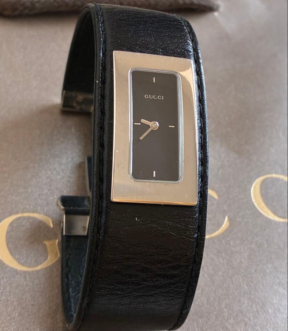 GUCCI グッチ 7800L 腕時計 ブラック レザー