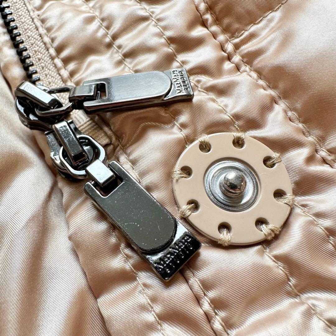 マックスマーラ ステュディオ ダウンコート Aライン ハイネック ベージュ 光沢