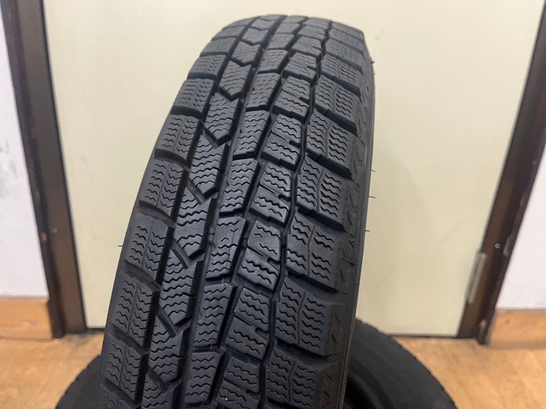 ⑤2022年製 中古ダンロップ冬タイヤ145/80R13 4本セット軽自動車各種
