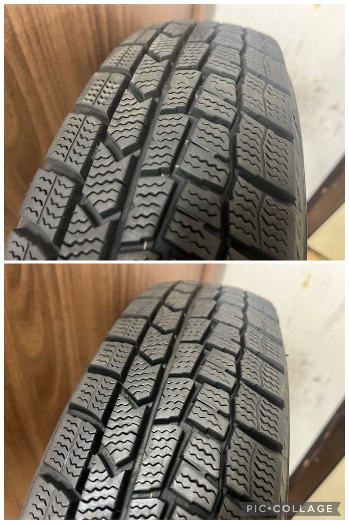 ⑤2022年製 中古ダンロップ冬タイヤ145/80R13 4本セット軽自動車各種