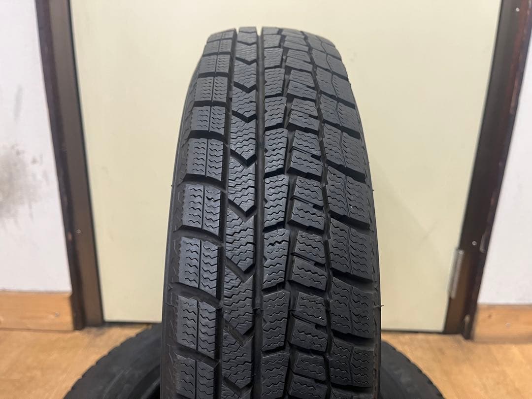 ⑤2022年製 中古ダンロップ冬タイヤ145/80R13 4本セット軽自動車各種
