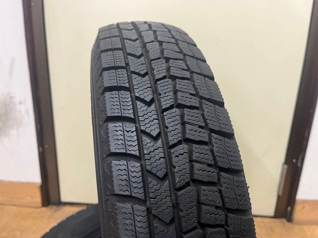 ⑤2022年製 中古ダンロップ冬タイヤ145/80R13 4本セット軽自動車各種