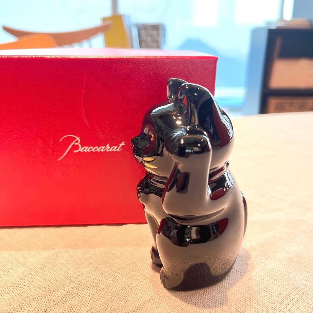 【美品】Baccarat 招き猫 クリスタルガラス