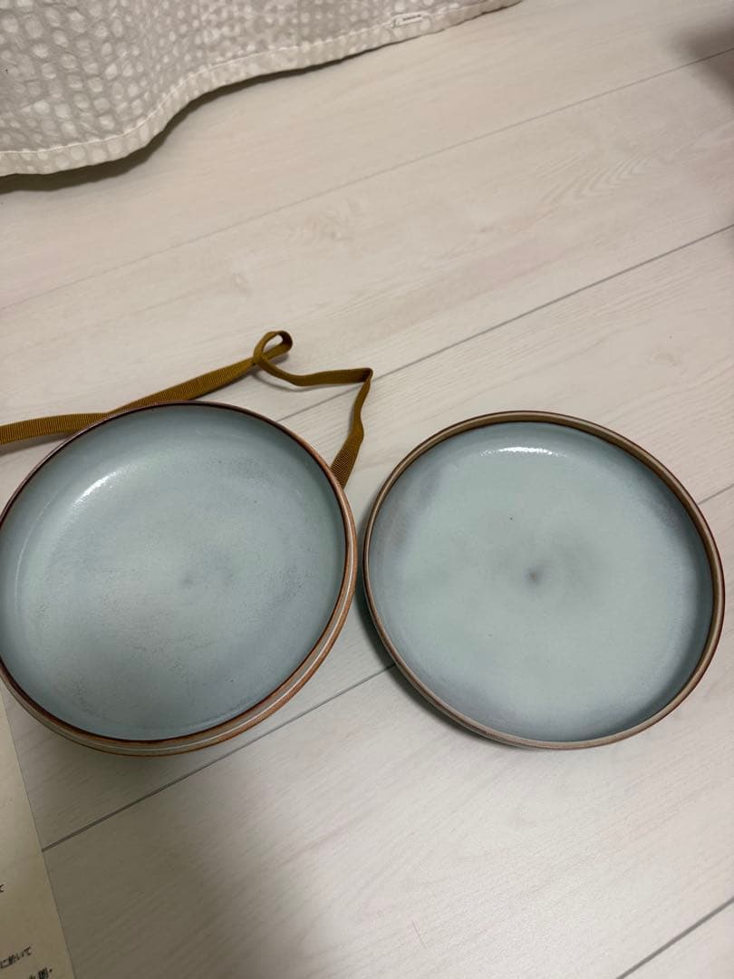紫雲窯 加藤輝雄 紫岳 菓子器 共箱 栞付 青磁 喰籠 茶道具