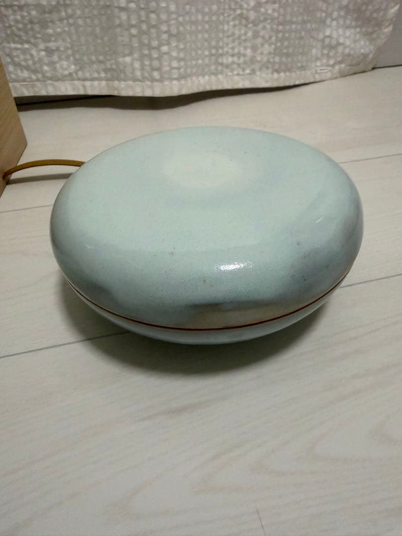 紫雲窯 加藤輝雄 紫岳 菓子器 共箱 栞付 青磁 喰籠 茶道具
