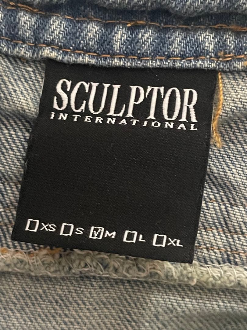 SCULPTOR ダブルウエストブーツカット デニムパンツ インディゴブルー M