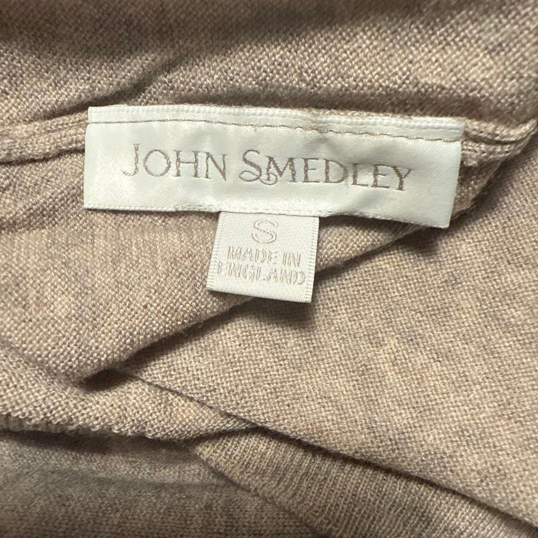 JOHN SMEDLEY タートルネック 杢ベージュグレー S