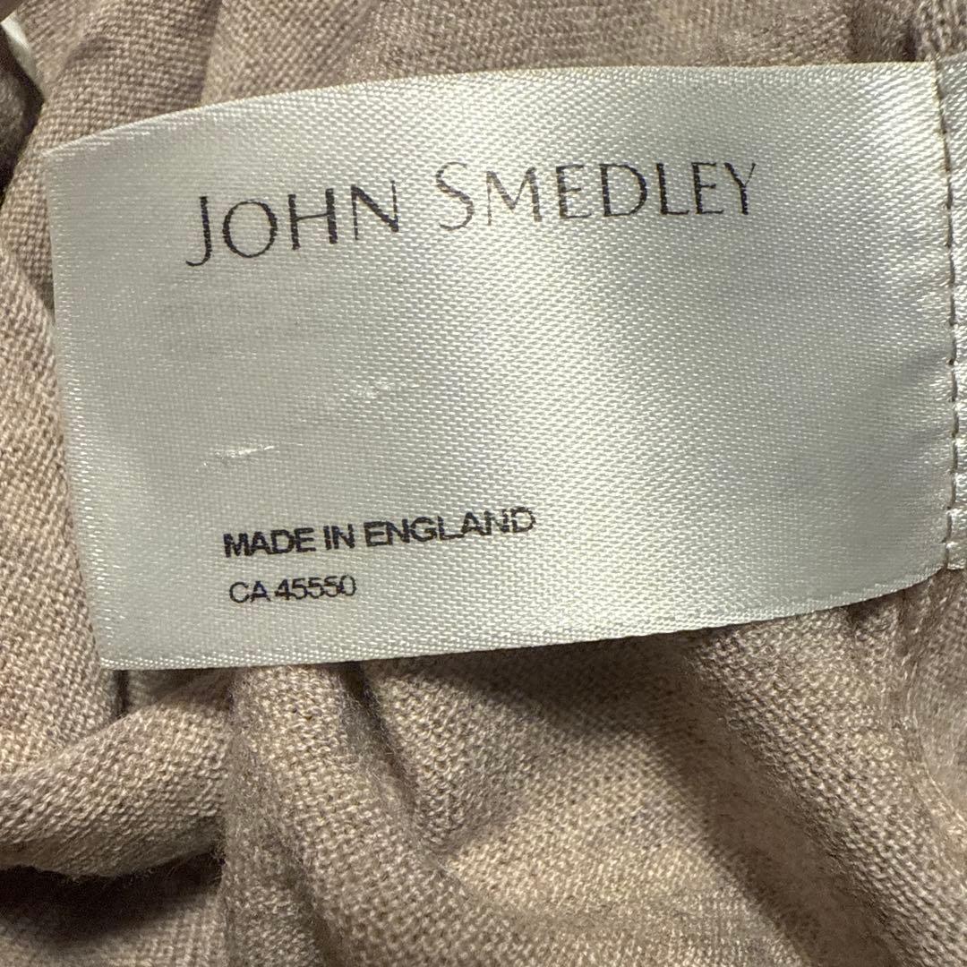 JOHN SMEDLEY タートルネック 杢ベージュグレー S