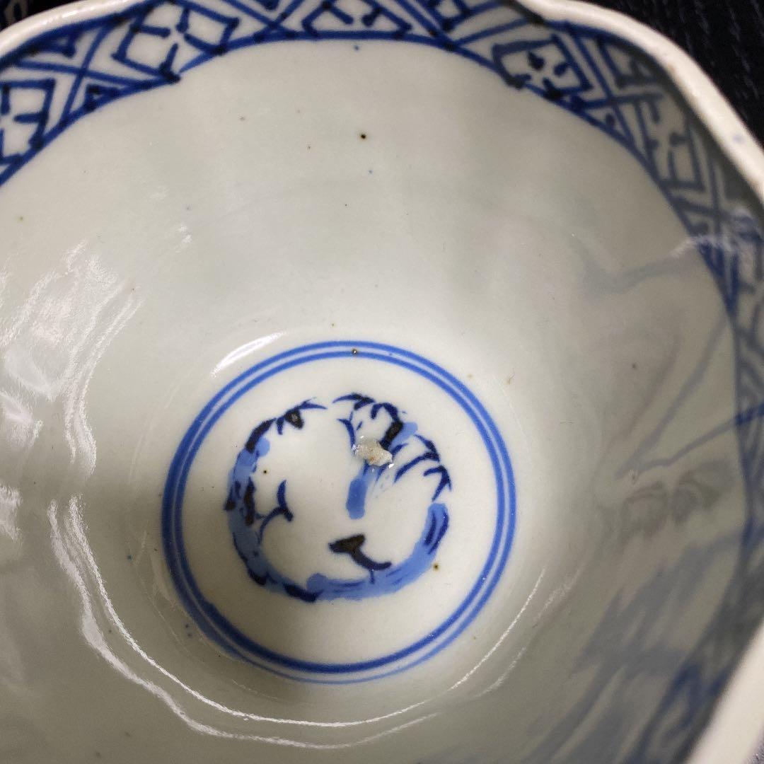 古伊万里　微塵唐草向付　４客揃