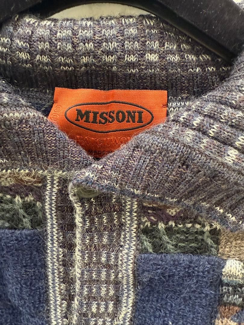MISSONI パッチワークカーディガン サイズ48