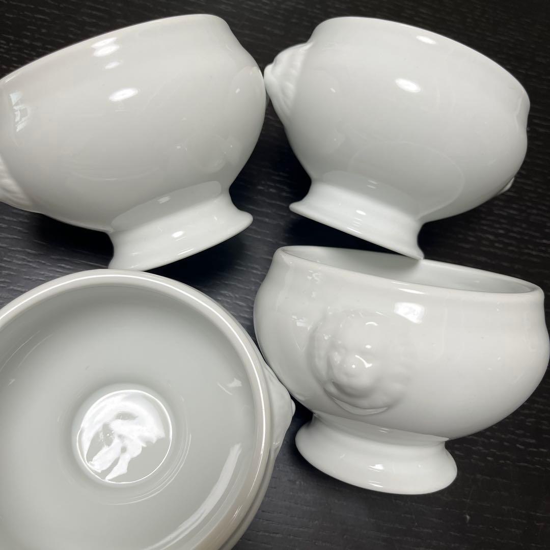 【4個セット】ライオンヘッド　スープボウル　スープカップ