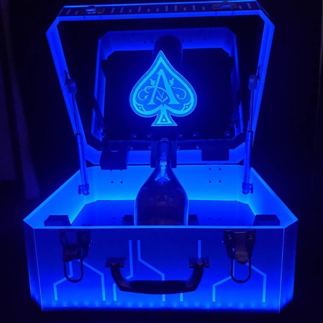 アルマンド ディスプレイ LED アタッシュ ケース ライト シャンパン クラブ