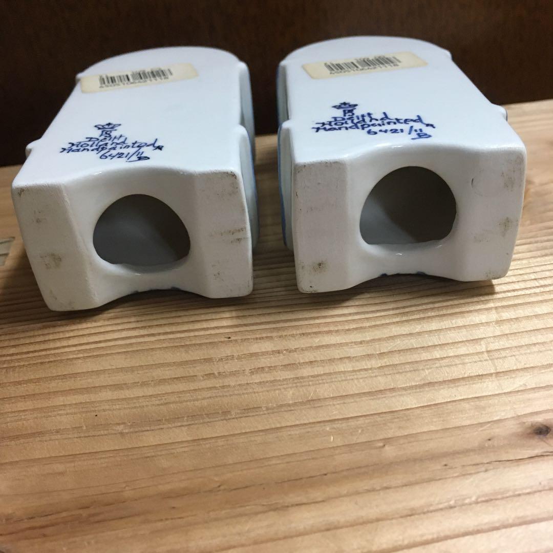 【美品】オランダ デルフト焼き 置き時計 陶器