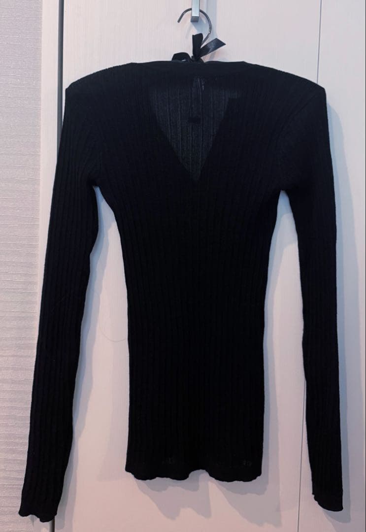 トップス SKIMS Sheer Knit Long Sleeve Henley
