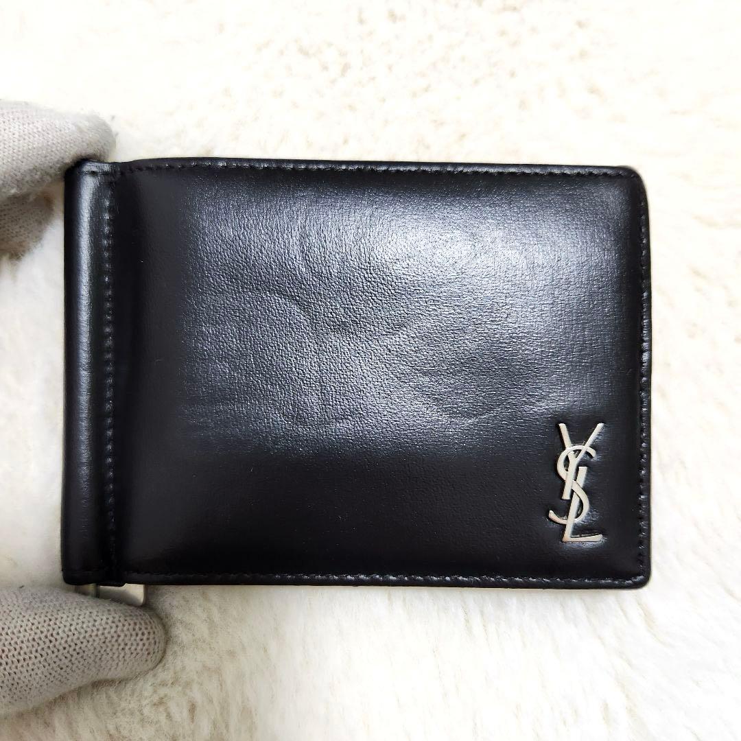 ✨美品✨サンローラン　マネークリップ　二つ折り　カサンドラ　YSL カードケース