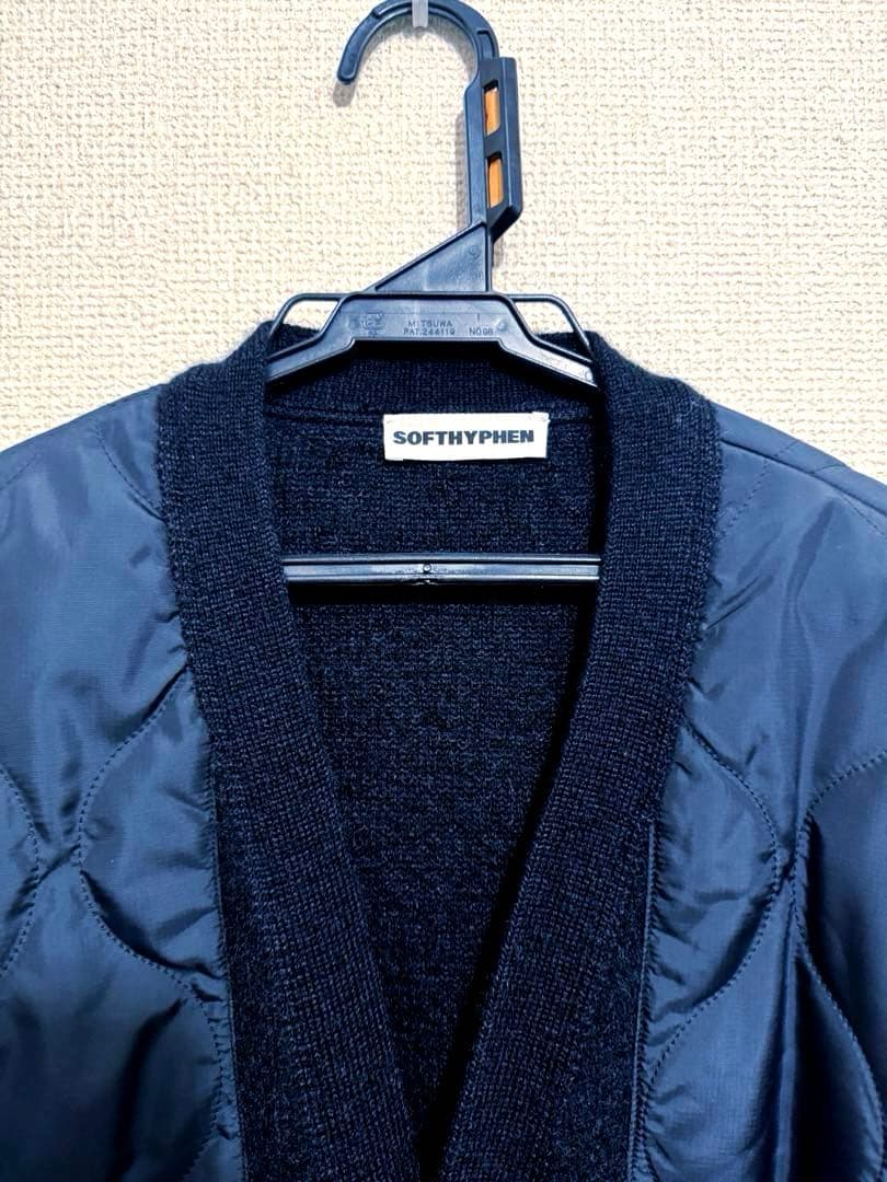 【softhyphen】QUILTING MIX MOHAIR CARDIGAN