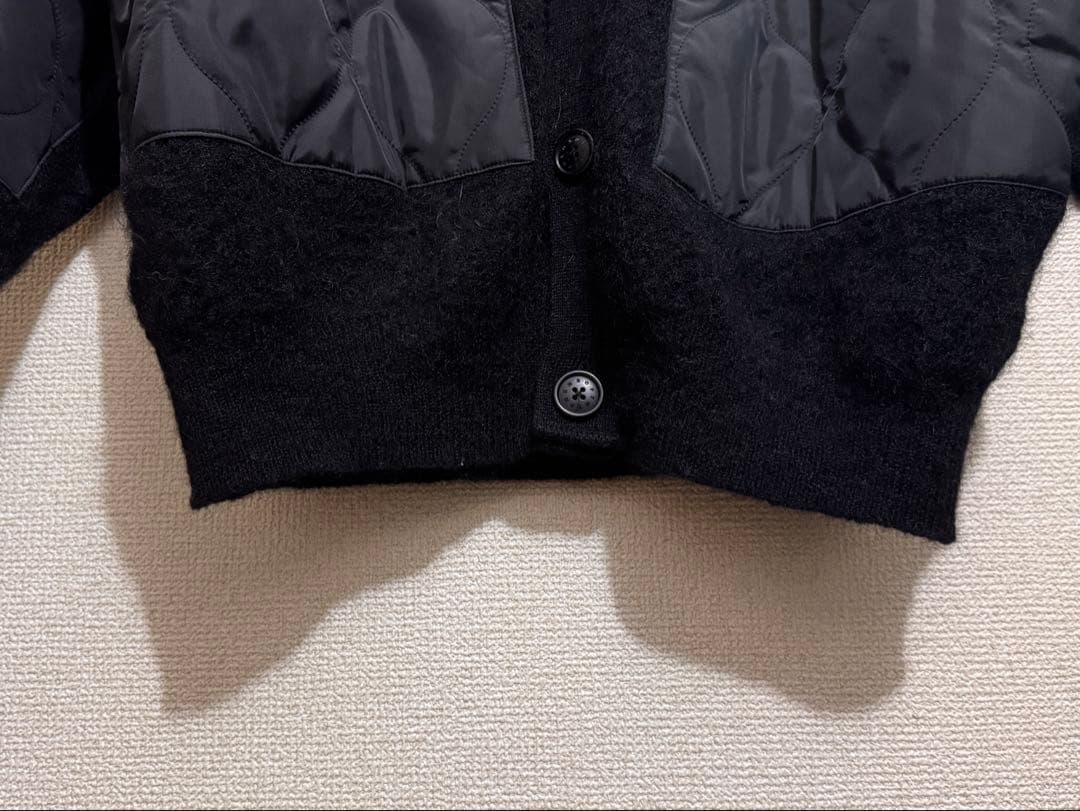 【softhyphen】QUILTING MIX MOHAIR CARDIGAN