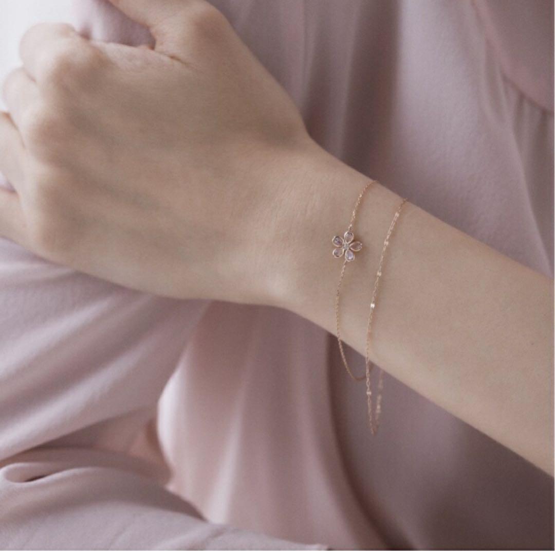 【4℃】sakura collection2022 ピンクゴールドブレスレット