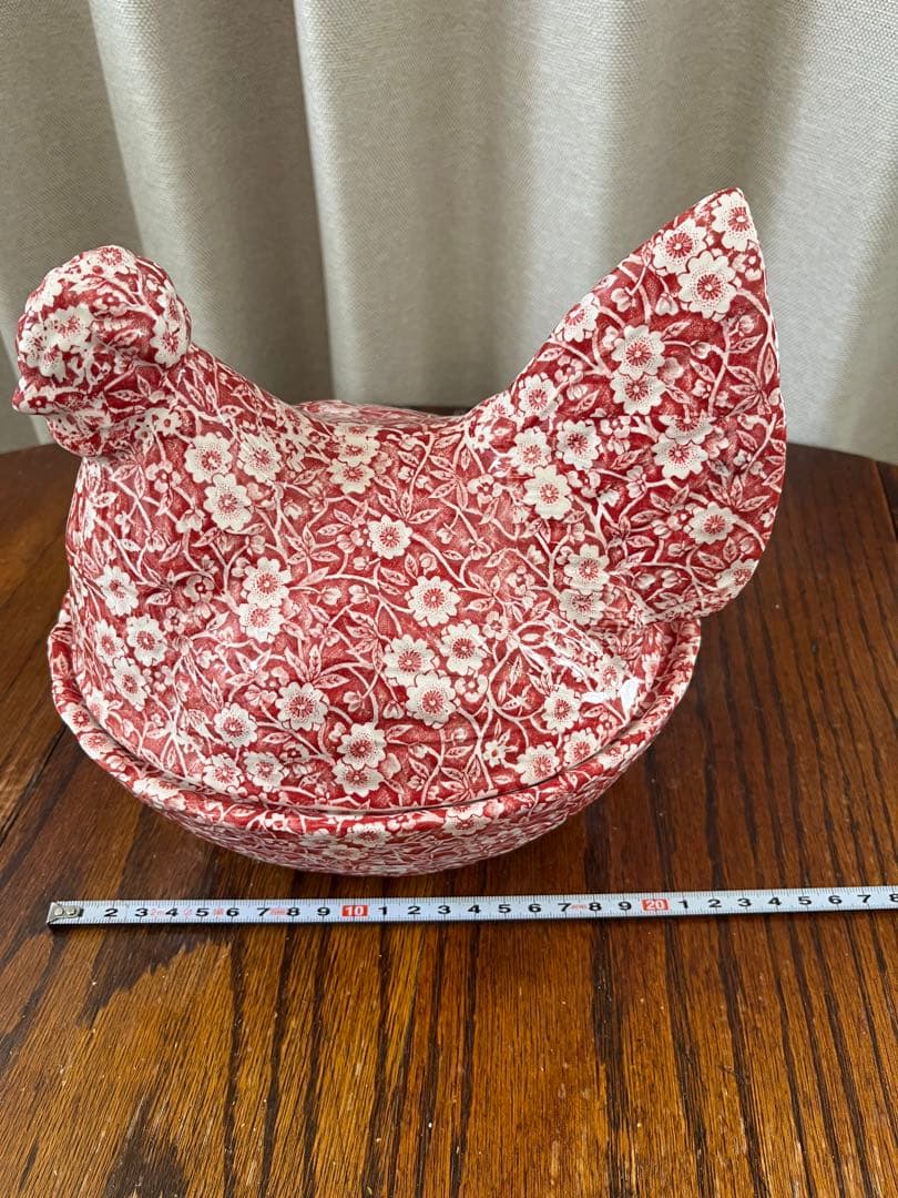 イギリス【美品】バーレburleigh レッドキャリコ　ケース　食器