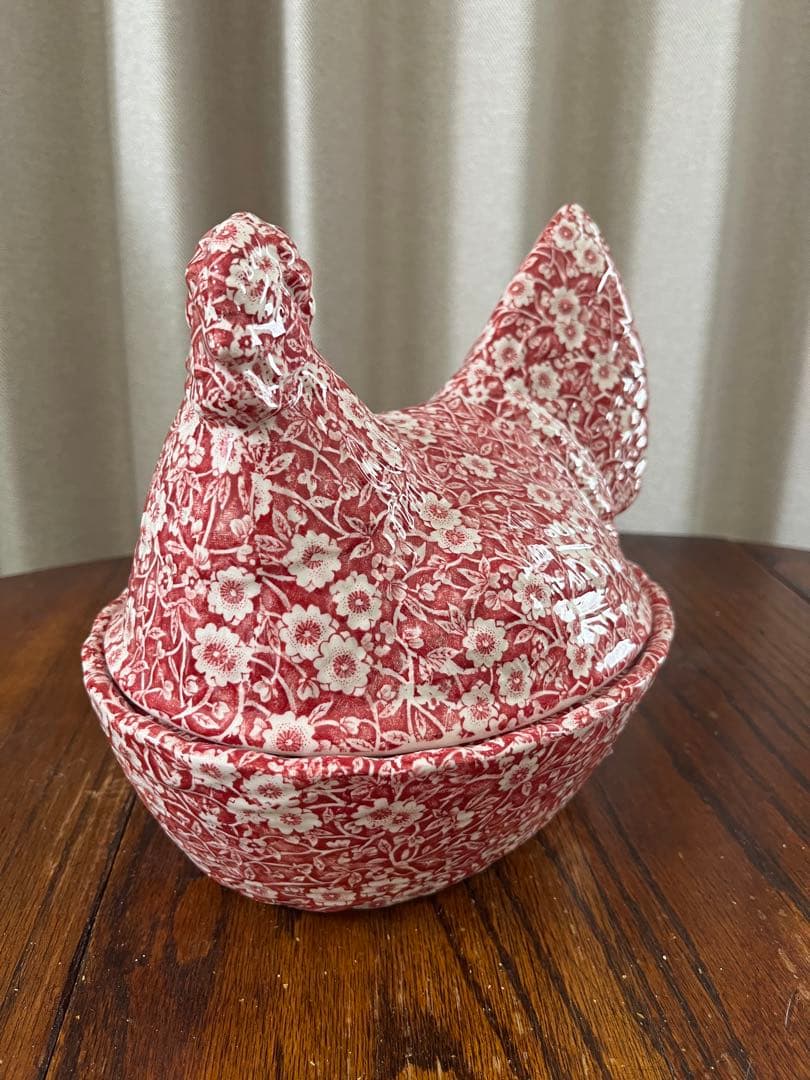 イギリス【美品】バーレburleigh レッドキャリコ　ケース　食器