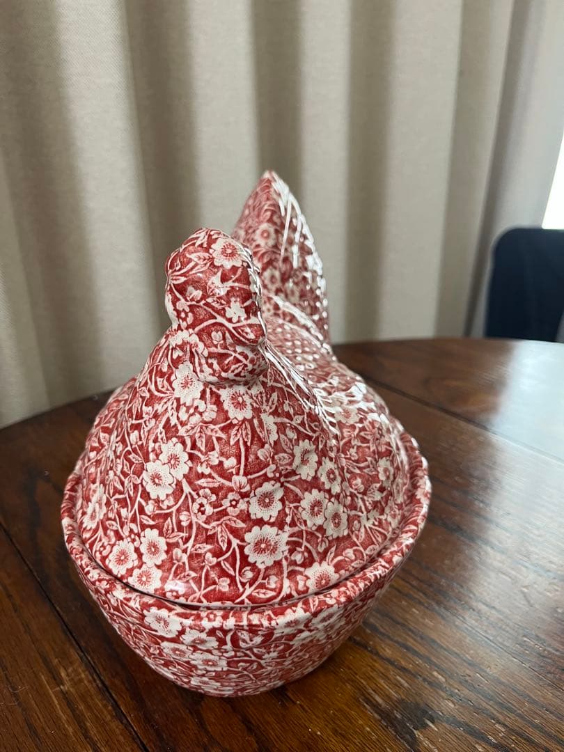 イギリス【美品】バーレburleigh レッドキャリコ　ケース　食器