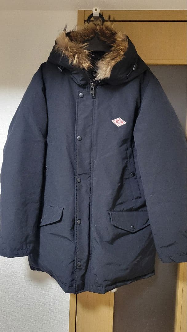 最終お値下げ　DANTON　ダントン　ファー付き　ダウンコート　黒　Ｌサイズ