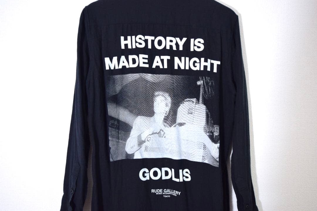 【極美品】ルードギャラリー GODLIS NO COLLAR SHIRT