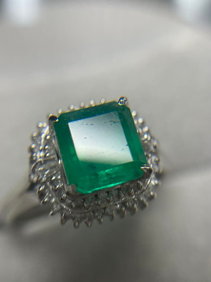 最終交渉可JA29★高級 コロンビア産 大粒エメラルド2.661ct リング鑑付