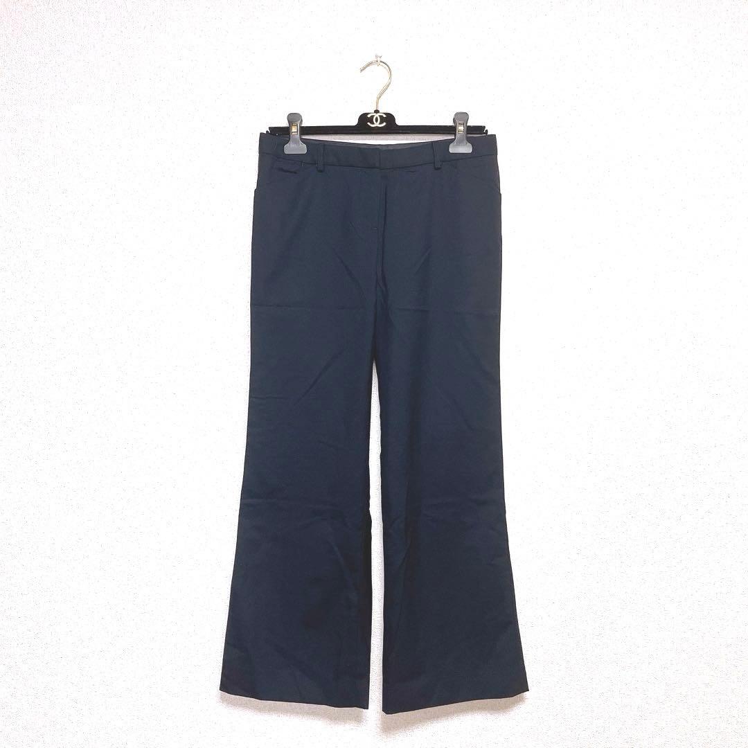 シルク混 セオリーリュクス パンツ スーツ セットアップ 紺