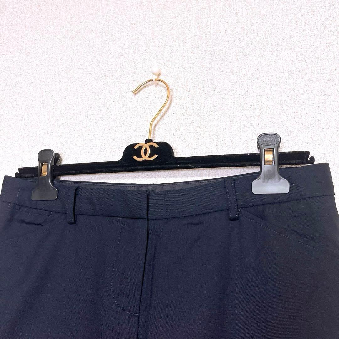 シルク混 セオリーリュクス パンツ スーツ セットアップ 紺