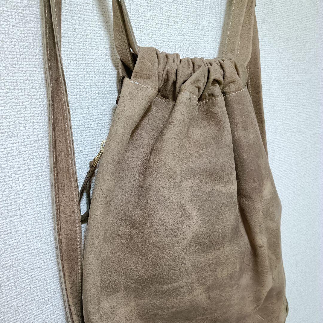 PLANT 本革 バロンリュック ベージュ 美品 レディース