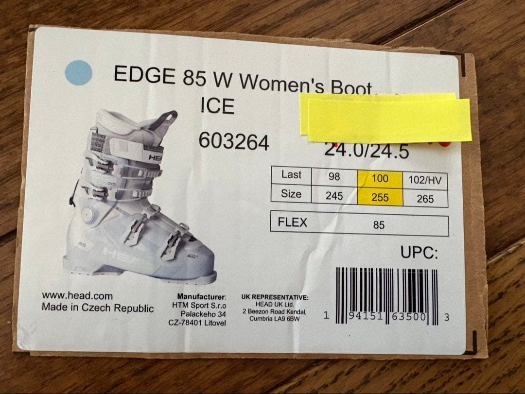 HEAD EDGE 85 ice 女性用スキーブーツ24.0/24.5