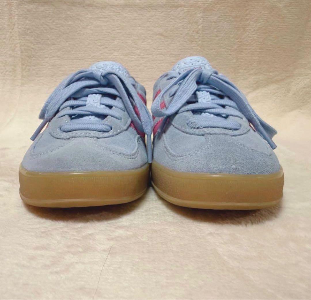 adidas ガゼル 23.0cm ライトブルー ピンク 美品 アディダス