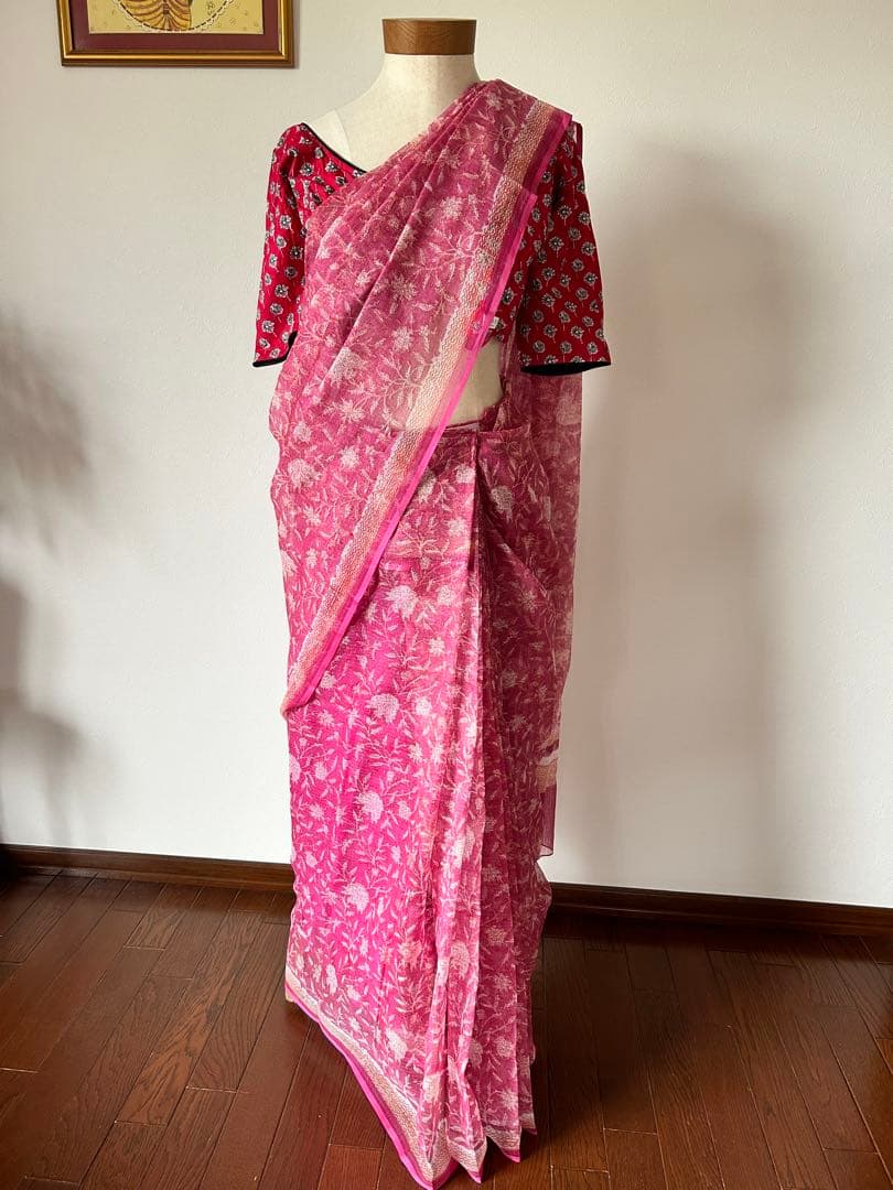 サリー 簡単着用 ワンタッチ Fabindia