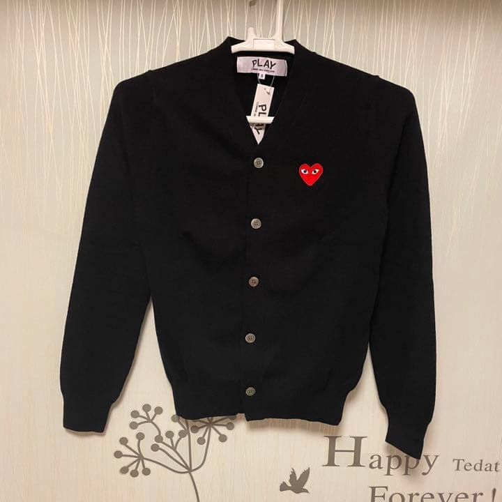 【年末セール】COMMEdesGARCONS Play ハートロゴ カーディガン