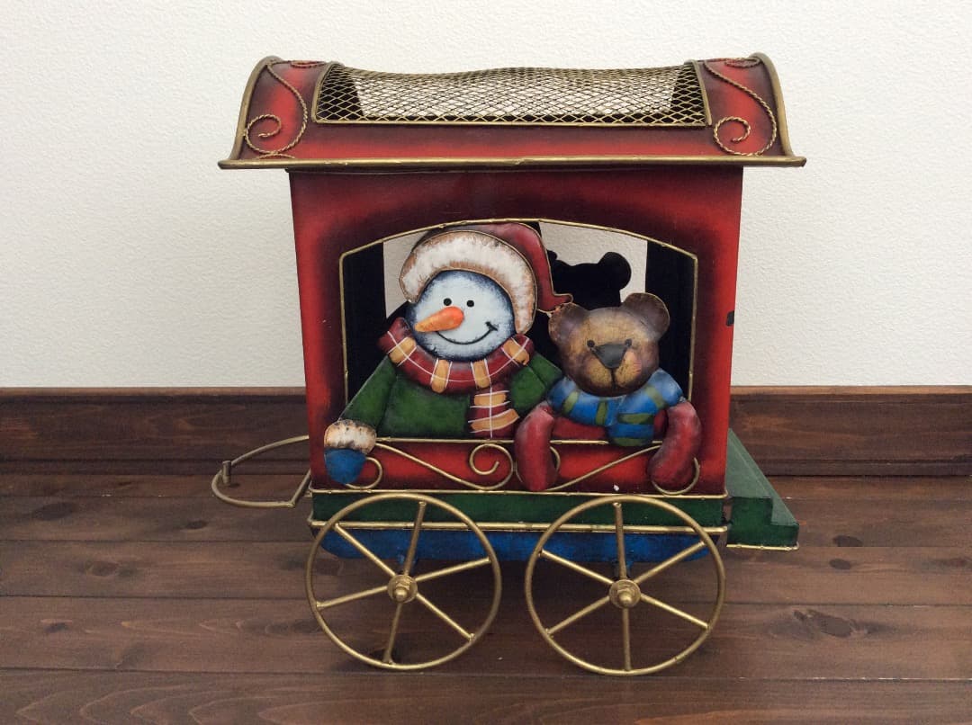とっても可愛い　クリスマストレイン　ブリキ製　海外購入