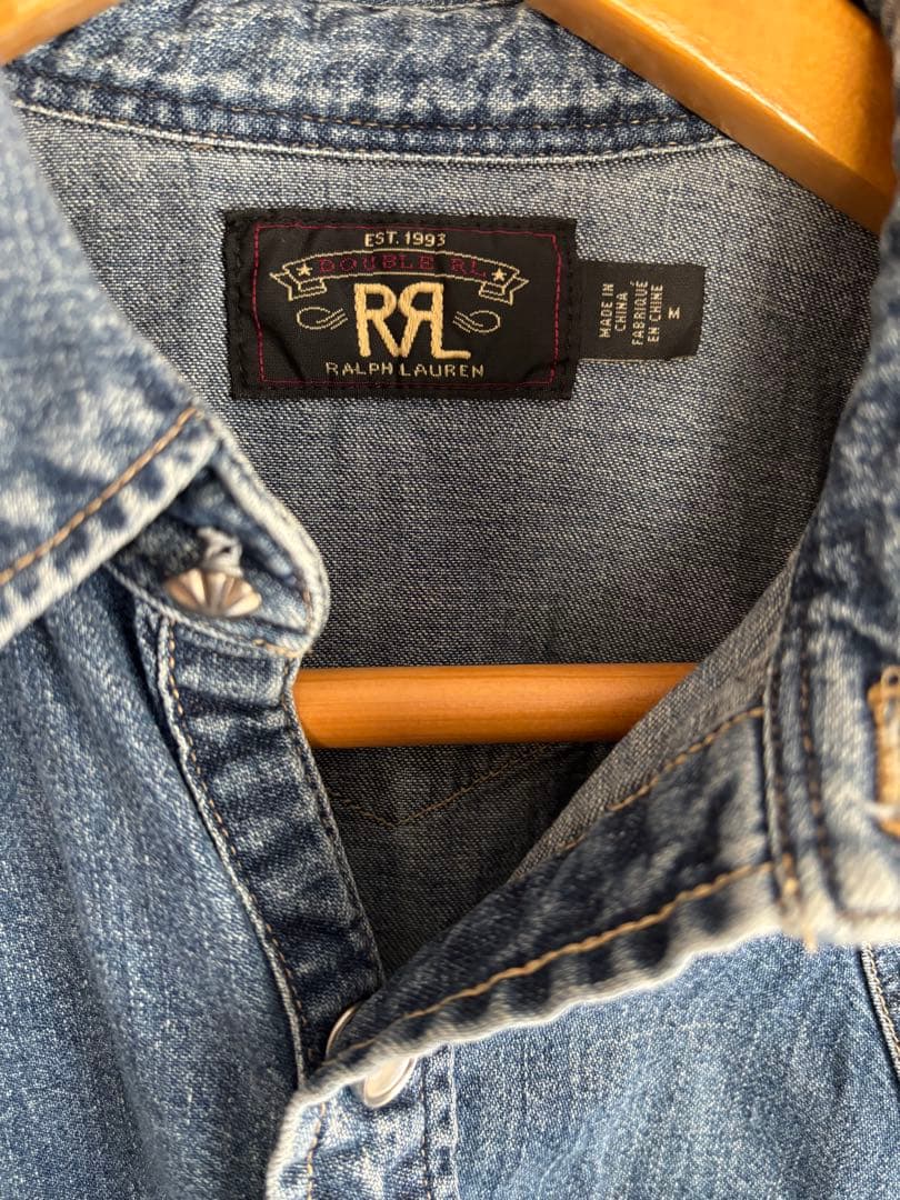 RRL デニム　ウエスタン　シャツ