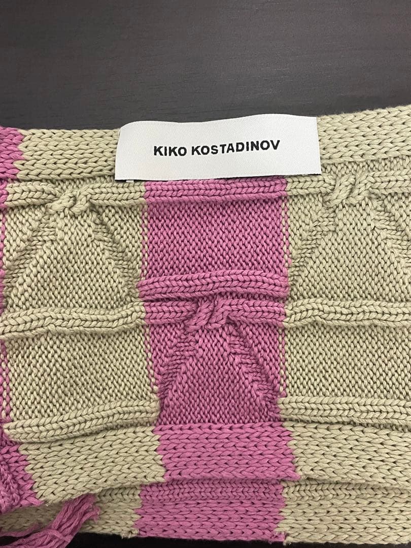 Kiko Kostadinov ピンク グレー マフラー