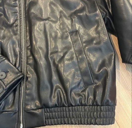 ZARA フェイクレザーボンバージャケット S