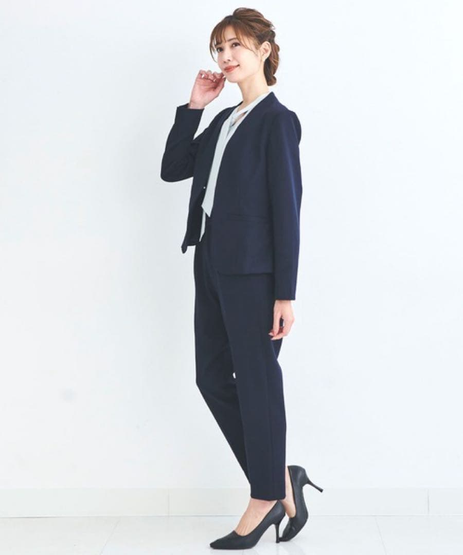 THE SUITS COMPANY ノーカラーセットアップ パンツスーツ 36