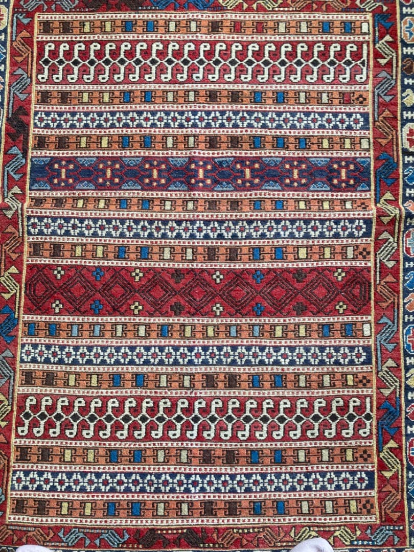 【在庫一掃セール】アゼルバイジャン キリム ウール 142cm×110cm